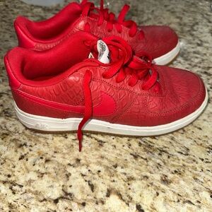 Red Nike Air Force Ones